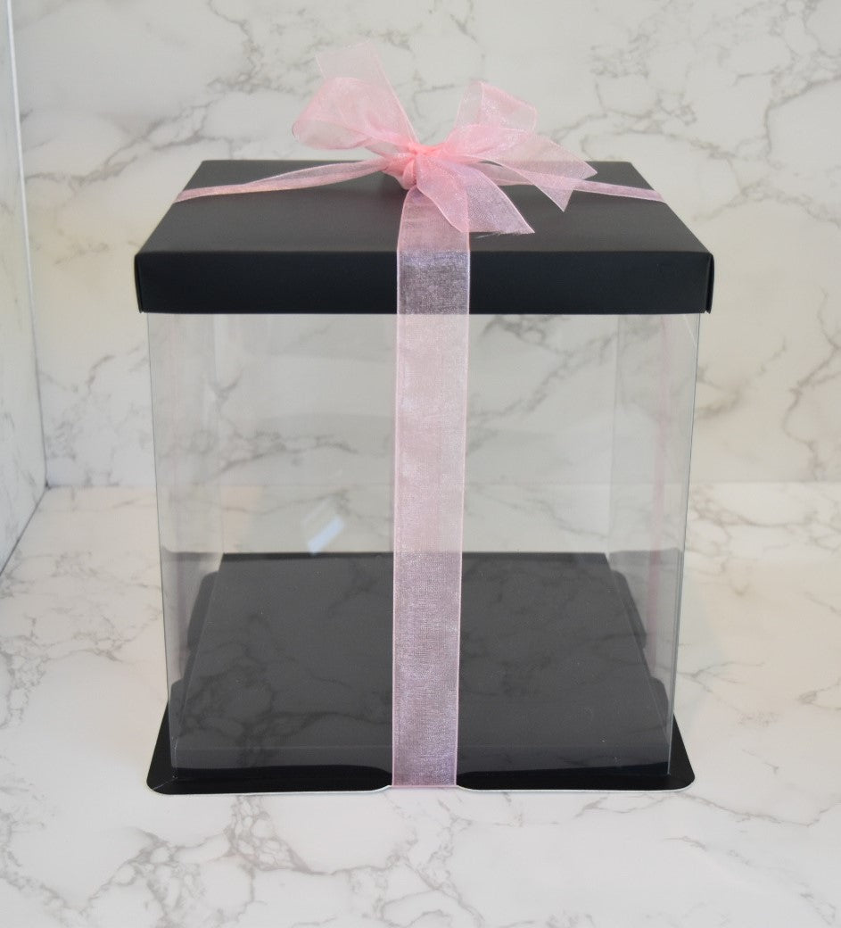 2pcs 12 inch Clear Tall Cake Box Plastic Bakery Gift Packaging Box for 10  inch cakes Transparent Cake Carrier Exihibition Box (12.4*12.4*9.6 inch,  white with clear lid) : Amazon.in: Home & Kitchen